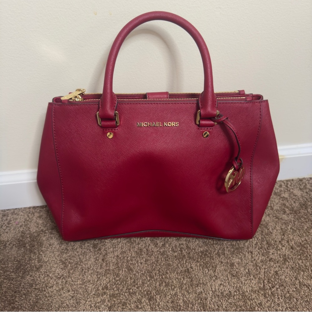 Michael kors leather red bag